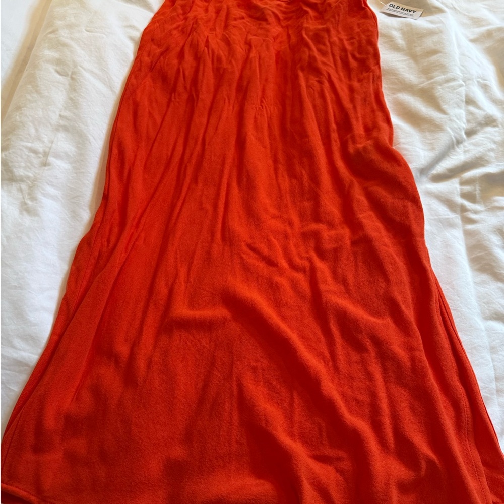 Old Navy Vibrant Orange Maxi Skirt